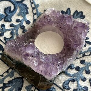 Amethyst from Rock Paradise NWT TEA LIGHT CANDLE HOLDER BEAUTIFUL GIFT